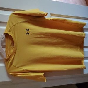 Under Armour men's yellow running shirt size M